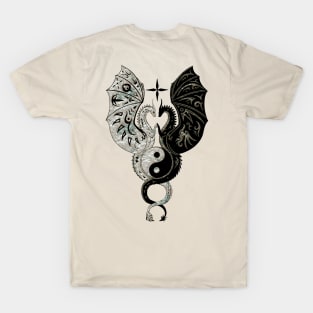 Dragons with the sing yin and yang T-Shirt